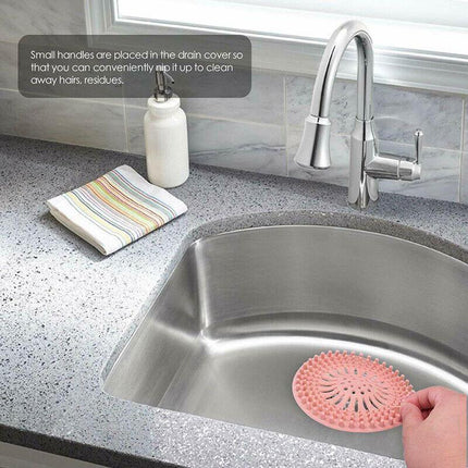 Silicone Drain Cover Sink Catcher Hair Stopper Plug for Bathroom Floor Laundry - Aimall