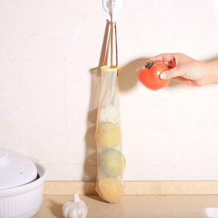 Vegetable Food Storage Bag Onion Garlic Hanging Bags Hollow Breathable Mesh Bag - Aimall