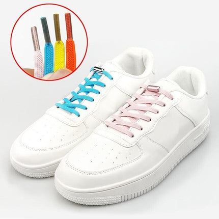 No Tie Locked Elastic Shoelace Shoe Lace Lazy Laces Sports Sneakers Kids Adults - Aimall