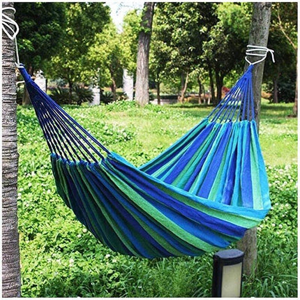 Outdoor Double Hammock Bed Swinging Camping Hanging Tree Strap Hook MEL AU - Aimall