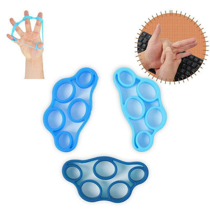3Pcs Finger Stretcher Hand Resistance Band Grip Strength Exercise Fitness Wrist - Aimall
