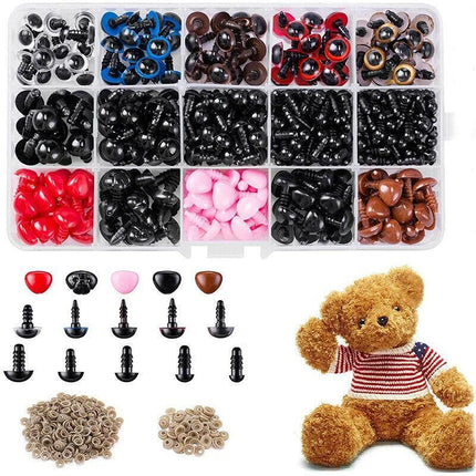 752PCS Safety Eyes and Noses with Washers Colorful Plastic Safety Eyes and Noses - Aimall