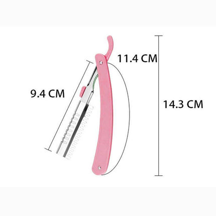 Stainless Steel Manual Shaving Blade Holder Folding Shaving Knife Rack For Salon - Aimall