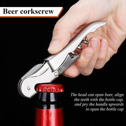 Waiters Friend Corkscrew Stainless Steel Wine Bottle Opener Screw Knife Bar AU - Aimall