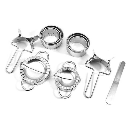 10 Dumpling Maker Stainless Steel Dough Press Pie Ravioli Making Mold Mould Tool - Aimall
