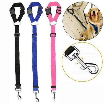Dog Pet Safety Seat belt Clip for Car Vehicle Seatbelt Adjustable Harness LeadAU - Aimall