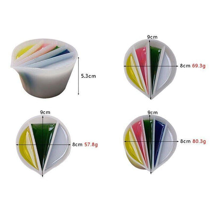 Split Cup Silicone Pouring Tool for Acrylic Paint Epoxy Resin DIY Art Craft Kit. - Aimall