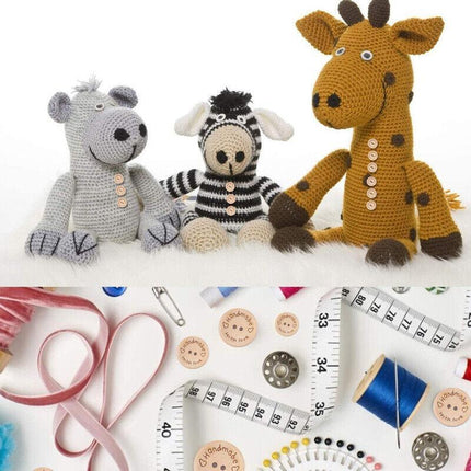 100PCS Natural Wooden Button Craft Sewing DIY Handmade With Love Wooden Buttons - Aimall