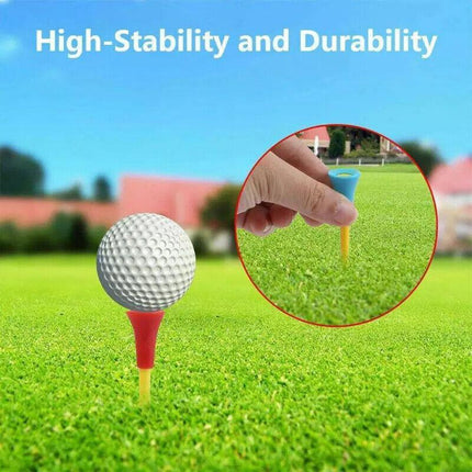 30PCS 83MM Golf Tees Multi Color Plastic With Rubber Cushion Top High Quality AU - Aimall