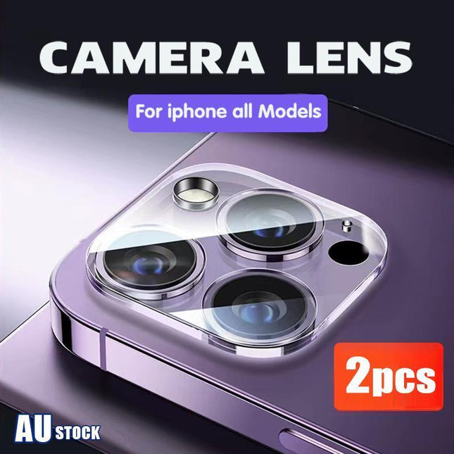 2PCS Back Camera Lens Tempered Glass Protector For iPhone 14 Pro Max Plus - Aimall