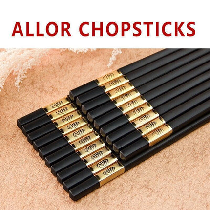 10Pairs Premium Quality Reusable Chopsticks Dishwasher Safe Fiberglass Chopstick - Aimall
