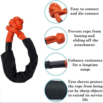 Soft Shackle 55cm Recovery Gear Dyneema Winch Rope 16T(16,000kg) Heavy Duty AU - Aimall