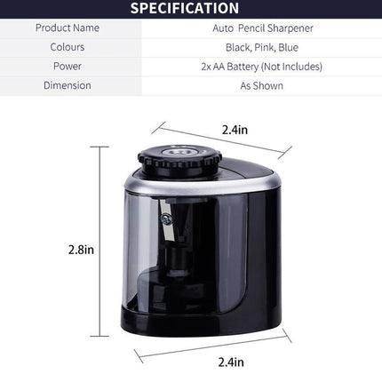Automatic Electric Pencil Sharpener Operated Students Desktop With 2 Blades - Aimall