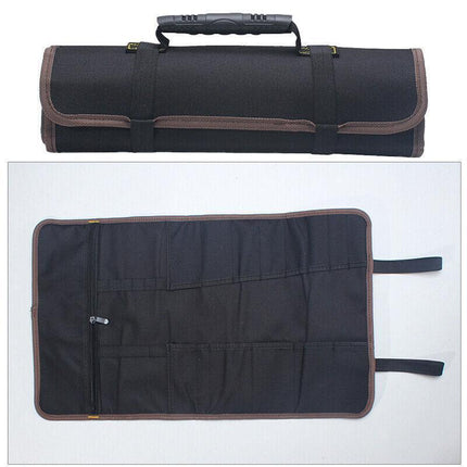 22 Pocket Tool Roll Fold Spanner Canvas Case Wrench Storage Bag Multifunctional - Aimall