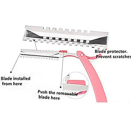 Stainless Steel Manual Shaving Blade Holder Folding Shaving Knife Rack For Salon - Aimall