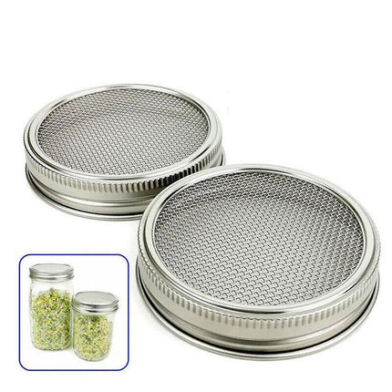 Metal Mesh Screen Sprouting Strainer Lid Filter Cover For Wide Mouth Mason Jar - Aimall