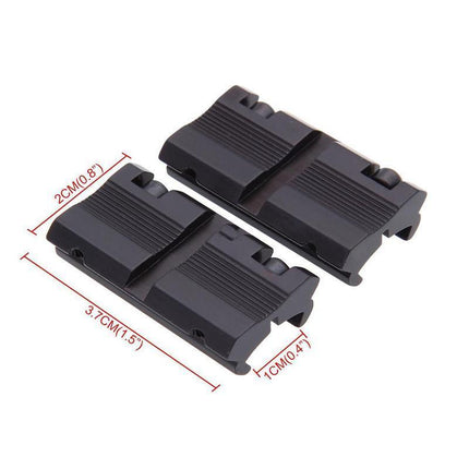2PCS/Pack Tactical 11mm Dovetail to 20mm Weaver Picatinny Rail Adapter Mount AU - Aimall