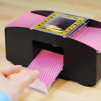 2 Deck Automatic Card Shuffler Poker Cards Shuffling Machine Casino Playing Game - Aimall