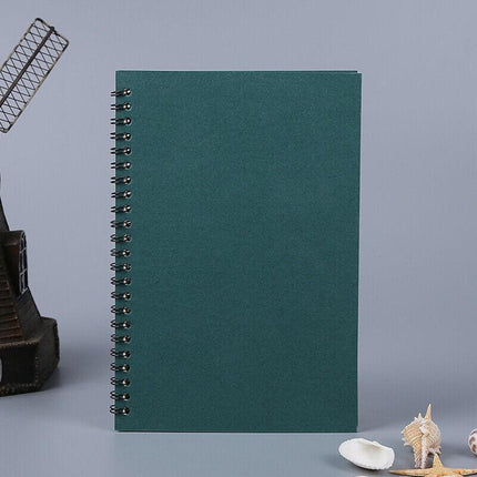 A5 Spiral Coil Notebook Diary Ruled School Vintage Office Student Note Book Memo - Aimall