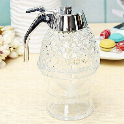 Honey Syrup Dispenser Pot stand Jar Bee Hive Trigger Kitchen Pot Premium - AU - Aimall
