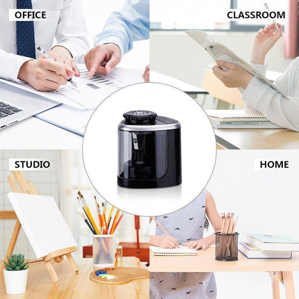 Automatic Electric Pencil Sharpener Operated Students Desktop With 2 Blades - Aimall