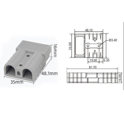 10 x Anderson Style Plug Connectors 50 AMP 12-24V 6AWG DC Power Tool AU Stock AU - Aimall