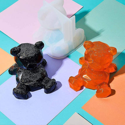 Bear Phone Holder Silicone Epoxy Resin Casting Mold DIY Furnish Ornament Mould A - Aimall