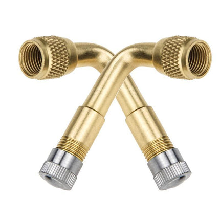 Valve Extension Tyre Stem Adapter Core Cap 90° Angle Car Bike Truck Brass 2 PCS - Aimall