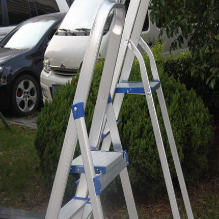 3/4/5 Step Multi-Purpose Folding Ladder Aluminium Light Weight Non Slip Platform - Aimall