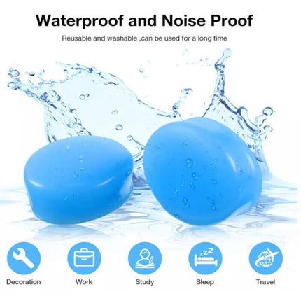 6PCS Soft Silicone Ear Plugs Comfortable Adjustable Anti Sleep Snore Moldable AU - Aimall