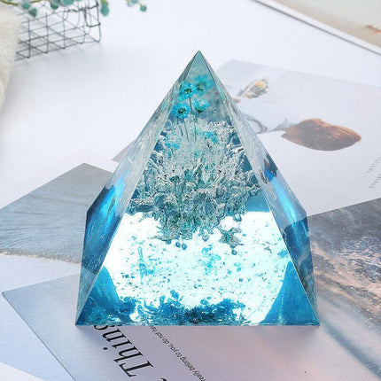 Pyramid Silicone Mold Epoxy Resin Jewelry Making Mould Pendant Craft DIY Supply - Aimall