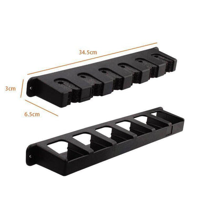 6-Rod Rack Fishing Pole Holder Tackle Wall Fishing Rod Storage Fixed Stand - Aimall