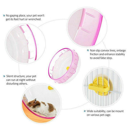 Hamster Guinea Pig Running Disc Cage Accessories Running Round Wheel Pet Toys AU - Aimall