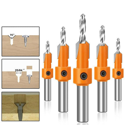 Hexagon Shank Countersink Drill Bit Woodworking Screw Wood Hole Drill Bit 8/10MM - Aimall