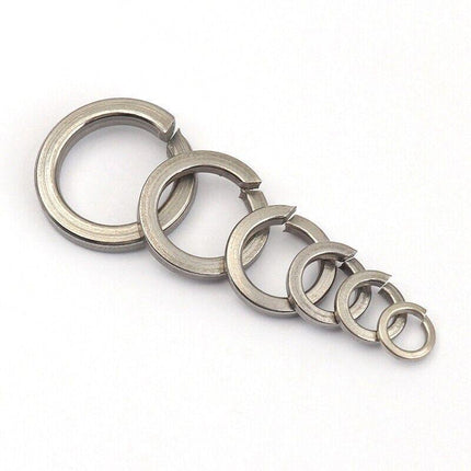 800PCS M4~M12 Flat& Spring Washers Pad Stainless Steel Assortment Metal Lock Kit - Aimall