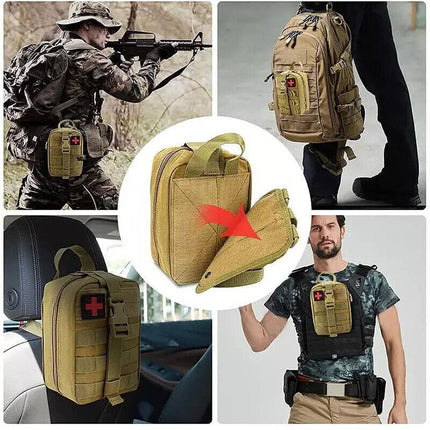 Tactical MOLLE Rip Away EMT IFAK Medical Pouch First Aid Kit Utility Bag AU Send - Aimall