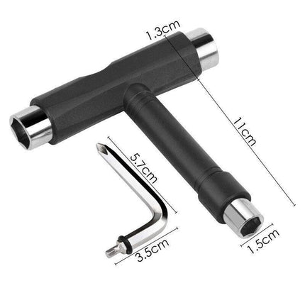 Roller Spanner Tool Skate T-Type Wrench Longboard Skateboard Screwdriver Mini AU - Aimall