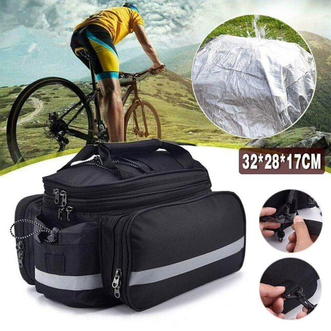 MTB Cycling Bicycle Bike Bag Rack Back Rear Seat Tail Carrier Trunk Pannier AU - Aimall