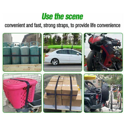 4PCS Tie Down Strap Buckle Cargo Ratchet Lugga Roof Rack Lashing Rope 5m×25mm AU - Aimall