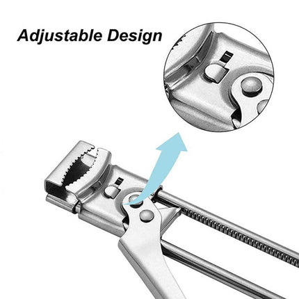 Bottle Opener Multifunctional Beer Adjustable Stainless Steel Jar Lid Gripper AU - Aimall