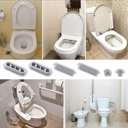 6PCS Toilet Seat Buffers Bumpers Replacement Pads Grey Stop Bumper Accessories - Aimall