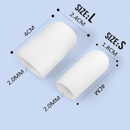 Silicone Toe Sleeve Gel Toe Cap Cover Protector Finger Tube Corn Pain Relief AU - Aimall