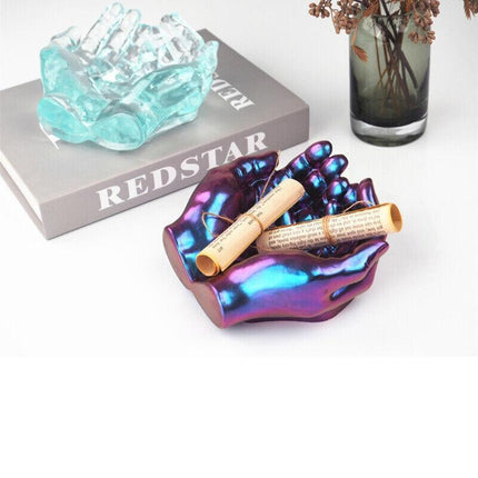 Hand Shape Silicone Ashtray Resin Mold Holder Tray Mould Casting Epoxy Crafts AU - Aimall