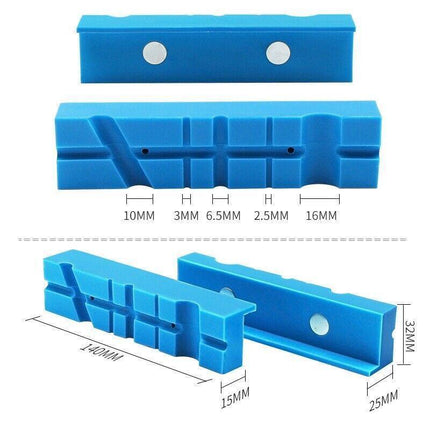 Jaw Magnetic Reversible Jaws/Vice 2PCS/SET Pads Universal 4.5"/6" Vise Soft AU - Aimall