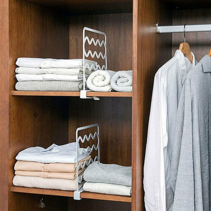 NEW 4PCS Closet Organizer Shelf Divider Clothing Rack Wardrobe Division Board AU - Aimall