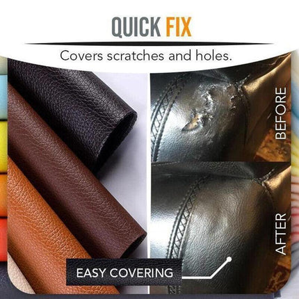 2-6x Self Adhesive Leather Repair Patches Kit Sofa Couch Car Seats Patching Tool - Aimall