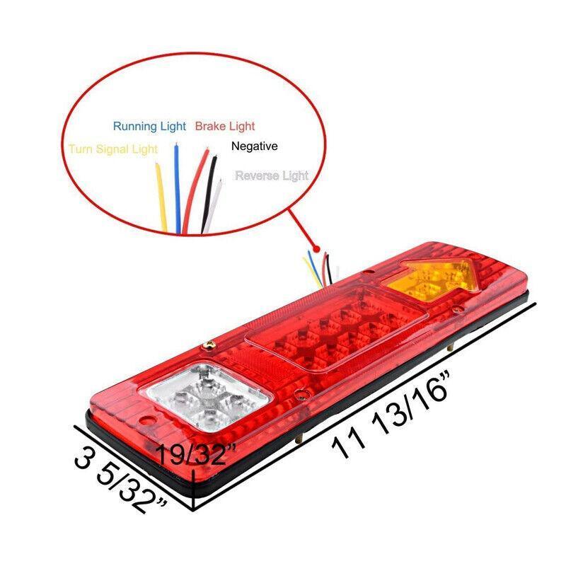 2X LED Tail Lights Stop Reverse Indicator 12V Ute Utv Trailer Caravan ...