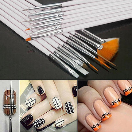 30pcs DIY Nail Art Painting Drawing Design Brushes Dotting Pen Tool Pen kit AUS - Aimall
