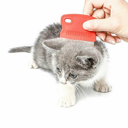 1x Pet Hair Flea Shedding Cleaning Brush Grooming Comb Cat Dog Stainless Trimmer - Aimall