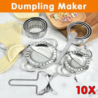 10 Dumpling Maker Stainless Steel Dough Press Pie Ravioli Making Mold Mould Tool - Aimall